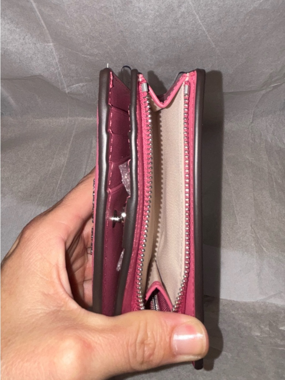 MICHAEL KORS Hot Pink Bryant zip around wallet NWT - Picture 3 of 8
